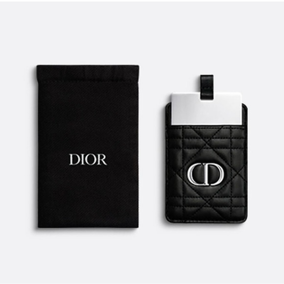 Dior Quilted Black and White Card Holder Mirror - Picture 2 of 3